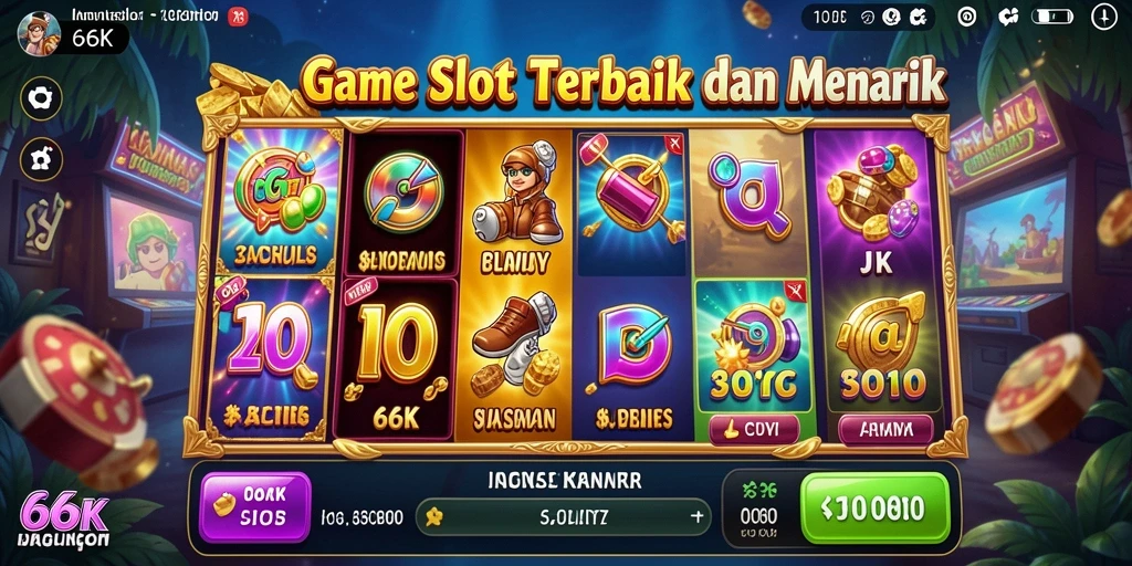 Tampilan menarik dari gameplay slot 66K yang penuh warna dan fitur bonus.