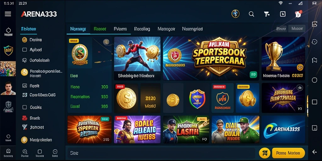 Tampilan menarik dari gameplay Sportsbook ARENA333.