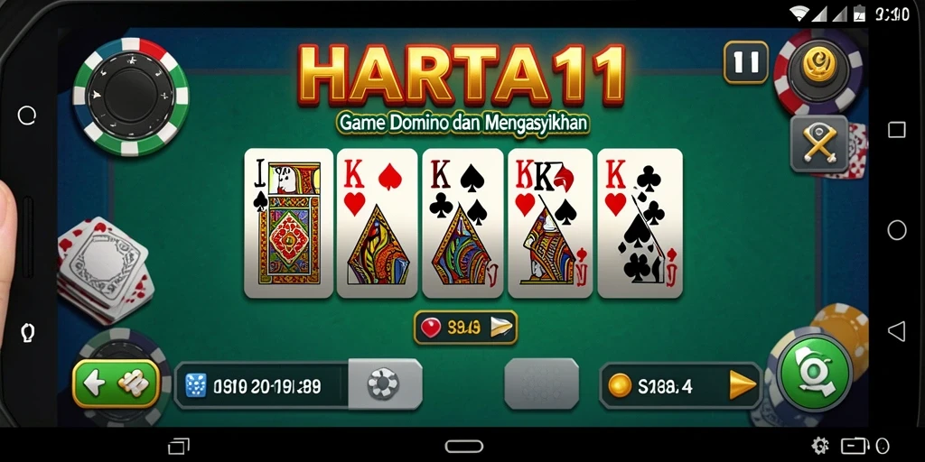 Tampilan gameplay Domino HARTA11 yang seru dan menantang.