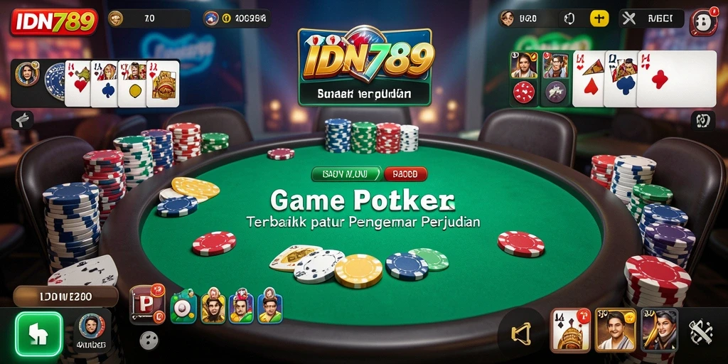 Screenshot IDN789 menampilkan gameplay poker yang seru dan interaktif.