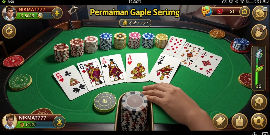 Screenshot gameplay menunjukkan keseruan bermain Gaple di NIKMAT777.