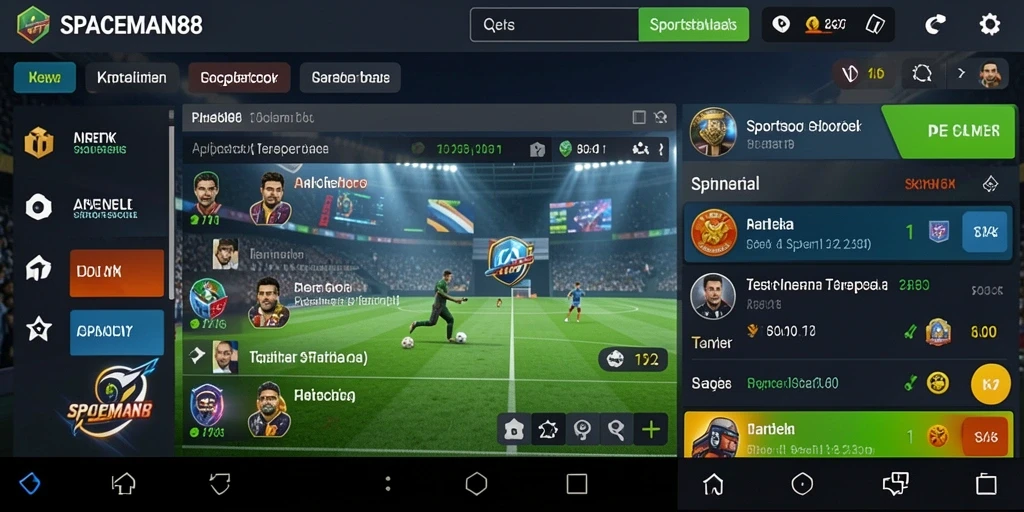 Screenshot gameplay <strong>SPACEMAN88</strong> menampilkan antarmuka taruhan yang menarik.