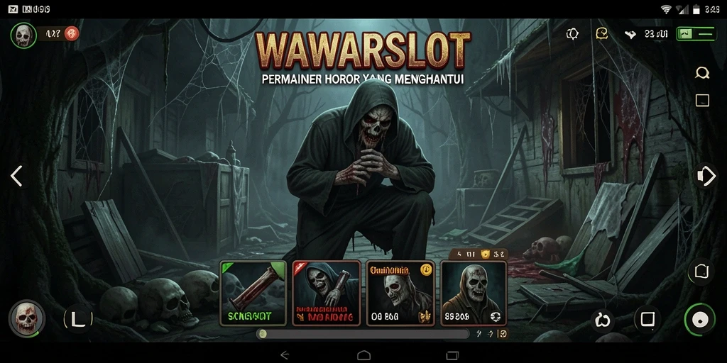 Tampilan gameplay WAWARSLOT dengan suasana mencekam yang memikat.